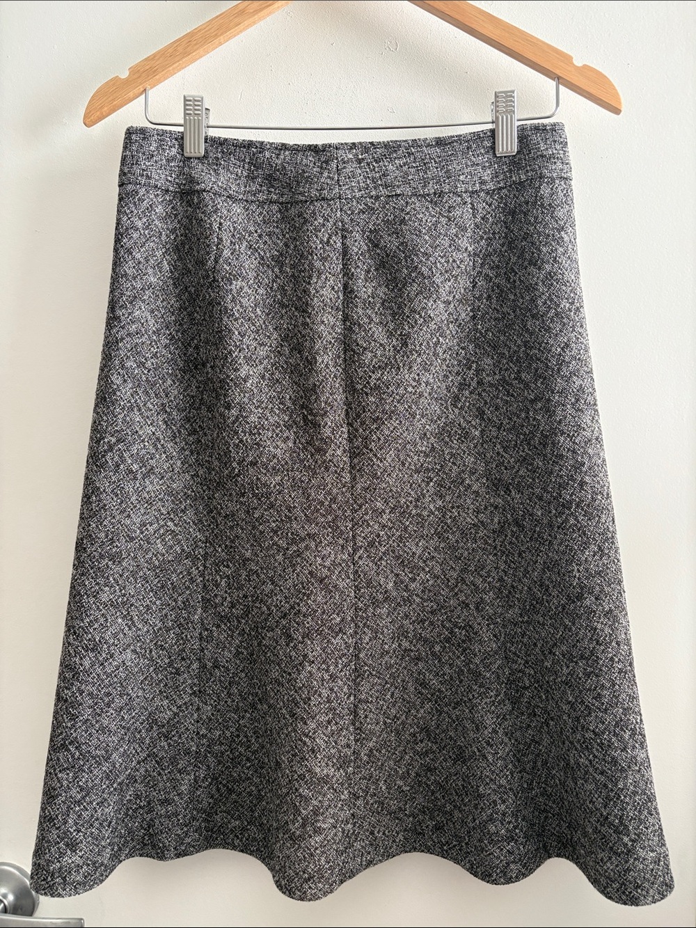 Ann Taylor Gray Tweed A-Line Career Office Preppy Skirt SZ 2